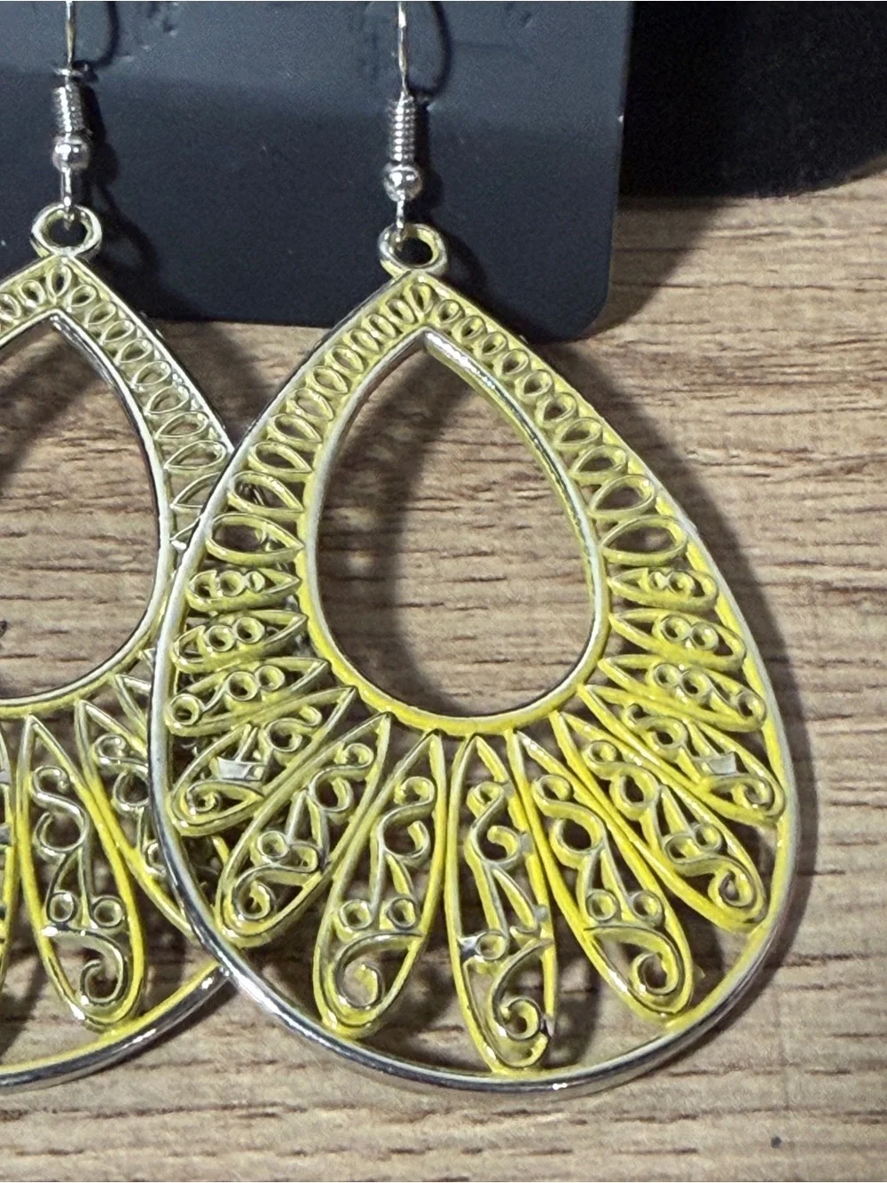 Paparazzi Yellow Filigree Drop Earrings